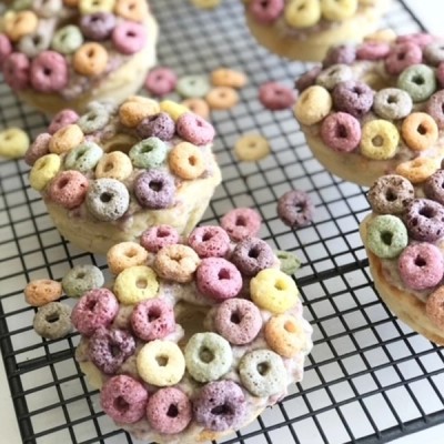 Froot Loops Protein Doughnuts