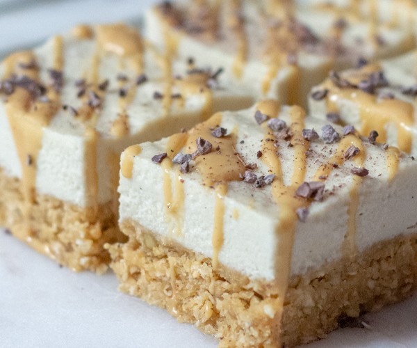 High Protein Vegan Peanut Butter Slice recipe from Bulk Nutrients