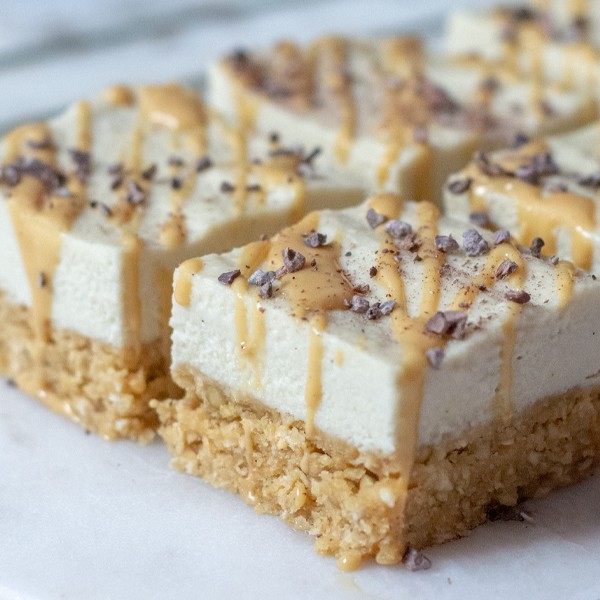High Protein Vegan Peanut Butter Slice recipe from Bulk Nutrients