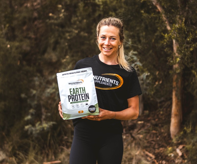 Bulk Nutrients Ambassador Nicole Frain with Earth Protein