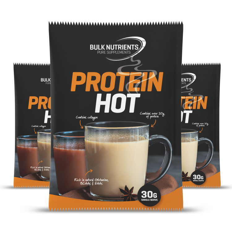 Bulk Nutrients' Protein Hot Multi Pack seven pack of single serve sachets of delicious tasting warm protein drink