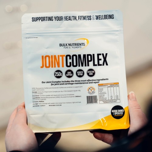 Bulk Nutrients' Joint Complex includes the three most effective ingredients for joint and cartilage maintenance and repair, MSM, Glucosamine Sulfate and Chondroitin Sulfate.