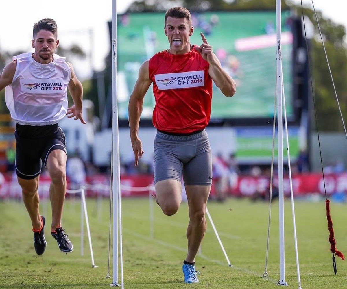 Jacob Despard winning the Stawell Gift in 2018