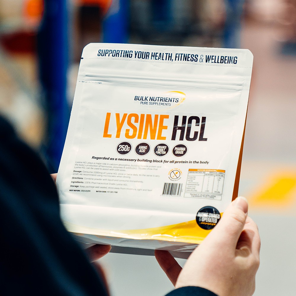 Bulk Nutrients' L-Lysine HCL can help to give users higher energy levels while training in the gym.