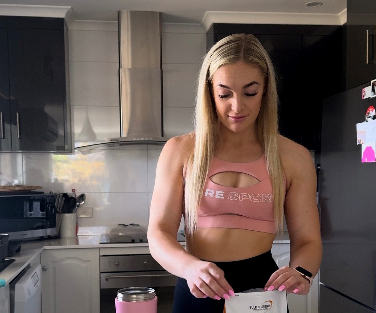 Bulk Nutrients Ambassador Selina Farrelly in the kitchen