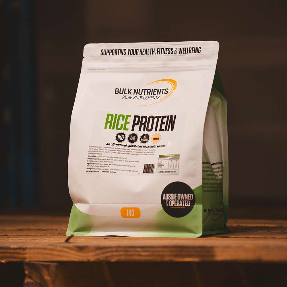 Bulk Nutrients' 100% Organic Brown Rice Protein offers a balanced spread of amino acids and goes easy on your digestive system.