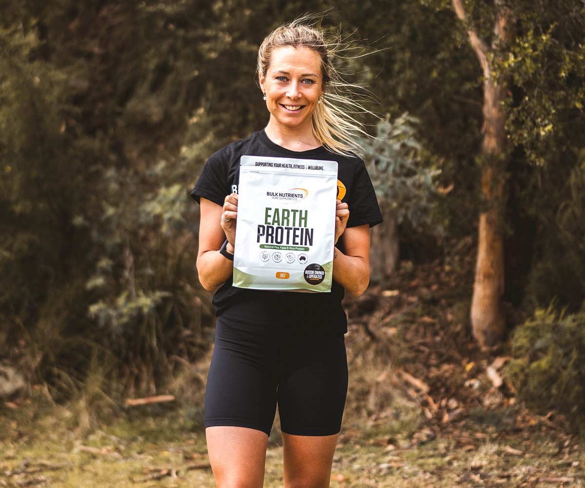 Bulk Nutrients Ambassadors Nicole Frain with Earth Protein