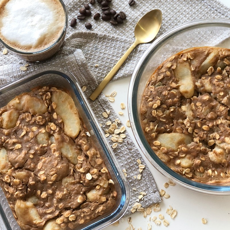 Coffee Apple Baked Oats Recipe