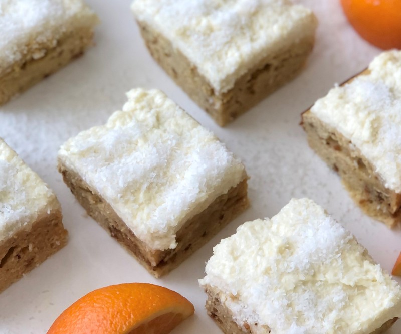 Orange and Coconut Cookie Dough Cake
