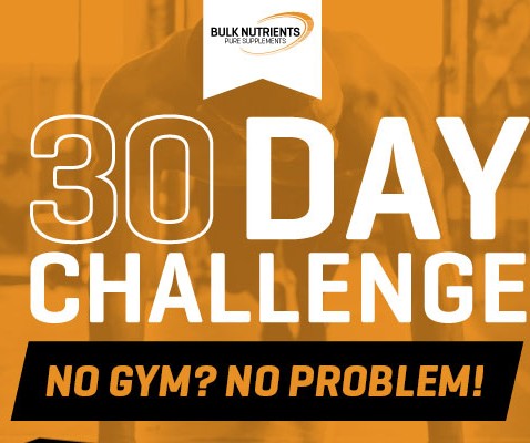 No gym? No problem! Try Bulk Nutrients' free fitness challenges