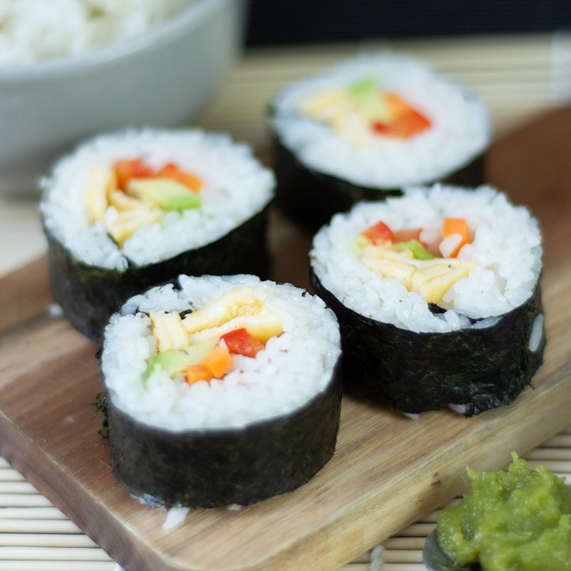 High Protein Vegetarian Egg Omelette Sushi recipe from Bulk Nutrients