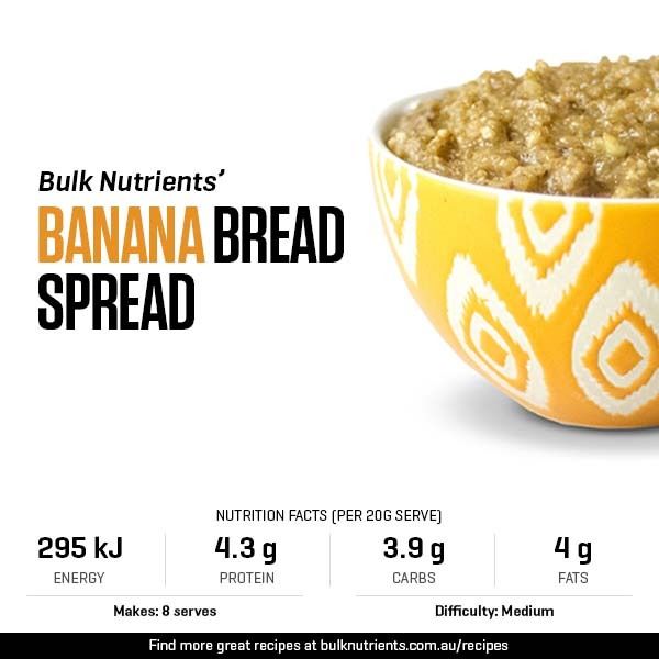 Banana Bread Spread recipe from Bulk Nutrients 