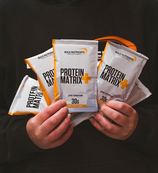 Bulk Nutrients' Protein Matrix+ Sample Pack are great while travelling or if you want to try new flavours