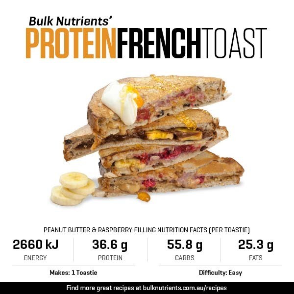 Protein French Toast - Three Ways recipe from Bulk Nutrients 