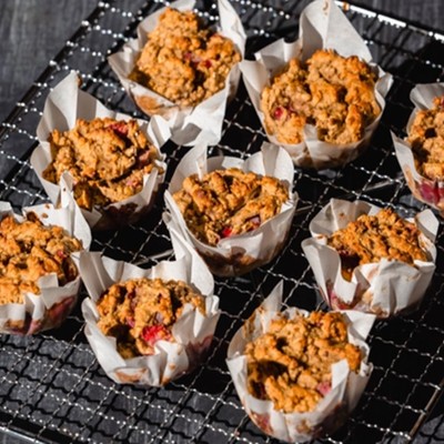 Strawberry Choc Chip Protein Muffins Recipe