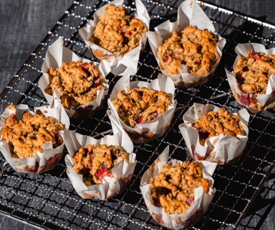 Strawberry Choc Chip Protein Muffins Recipe