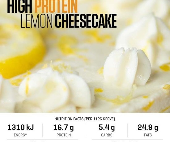 High Protein Lemon Cheesecake recipe from Bulk Nutrients