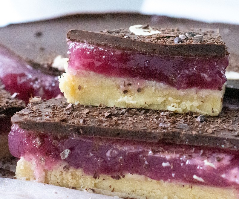 High protein Strawberry Protein Jelly Slice recipe from Bulk Nutrients