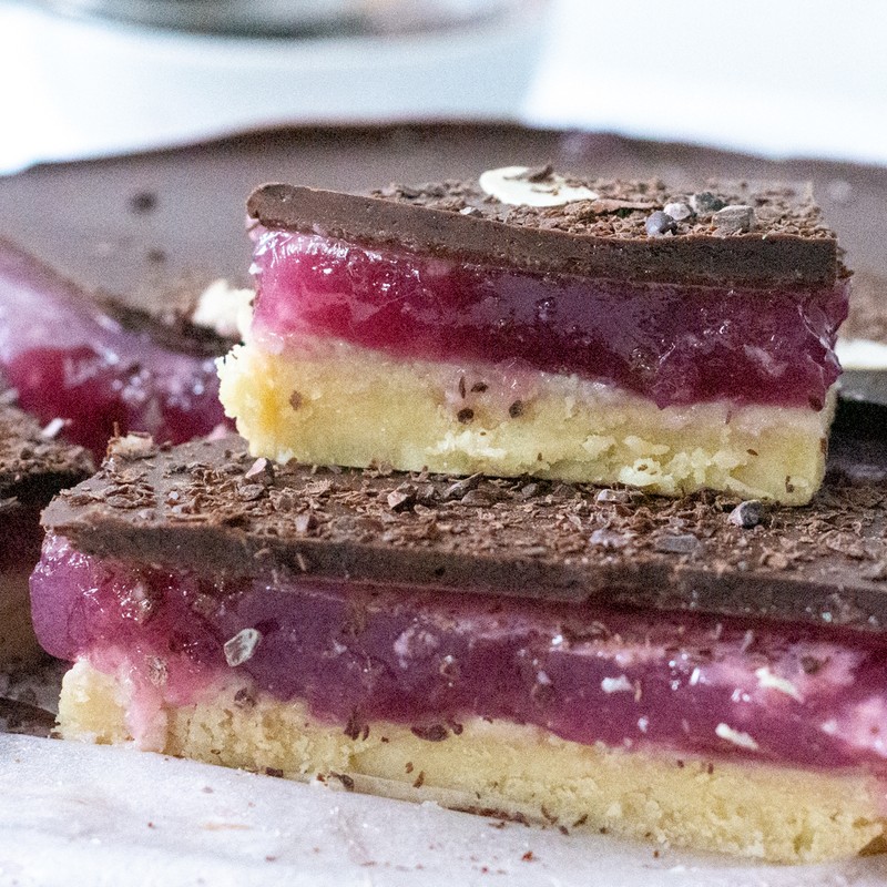 High protein Strawberry Protein Jelly Slice recipe from Bulk Nutrients