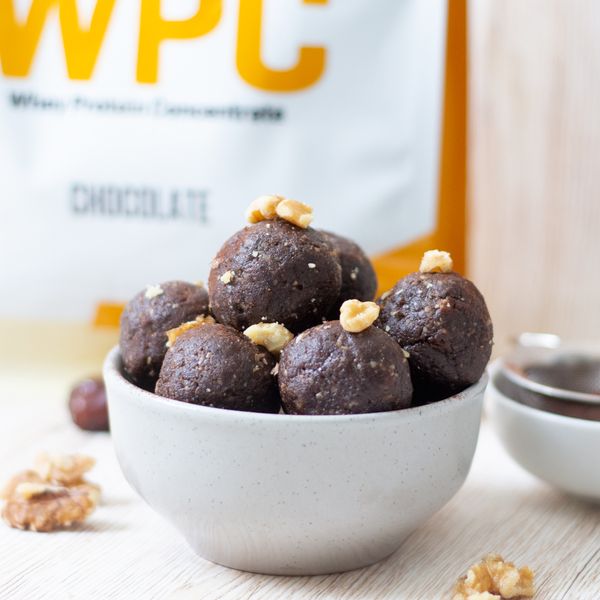 High protein Choc Walnut Truffle Bites recipe from Bulk Nutrients