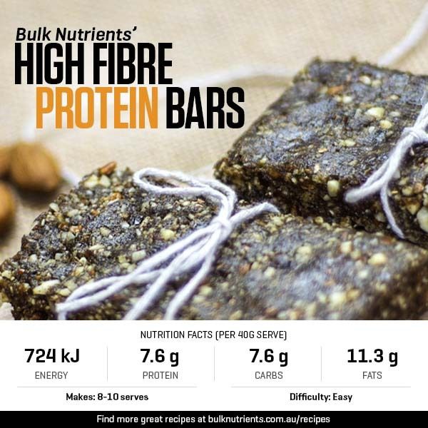 High Fibre Protein Bars recipe from Bulk Nutrients
