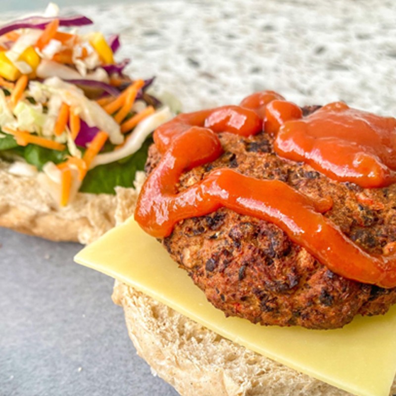 High Protein Black Bean & Quorn Burgers