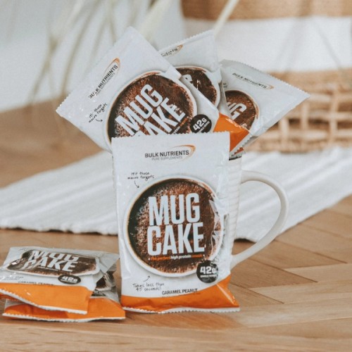 Satisfy sweet cravings with Bulk Nutrients' Mug Cake Multi Pack: 7 single-serve sachets.
