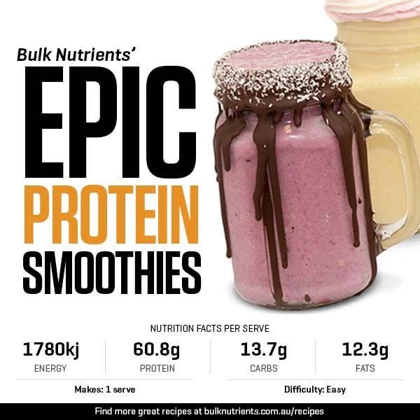 Epic Protein Smoothies Recipe at Bulk Nutrients Recipe