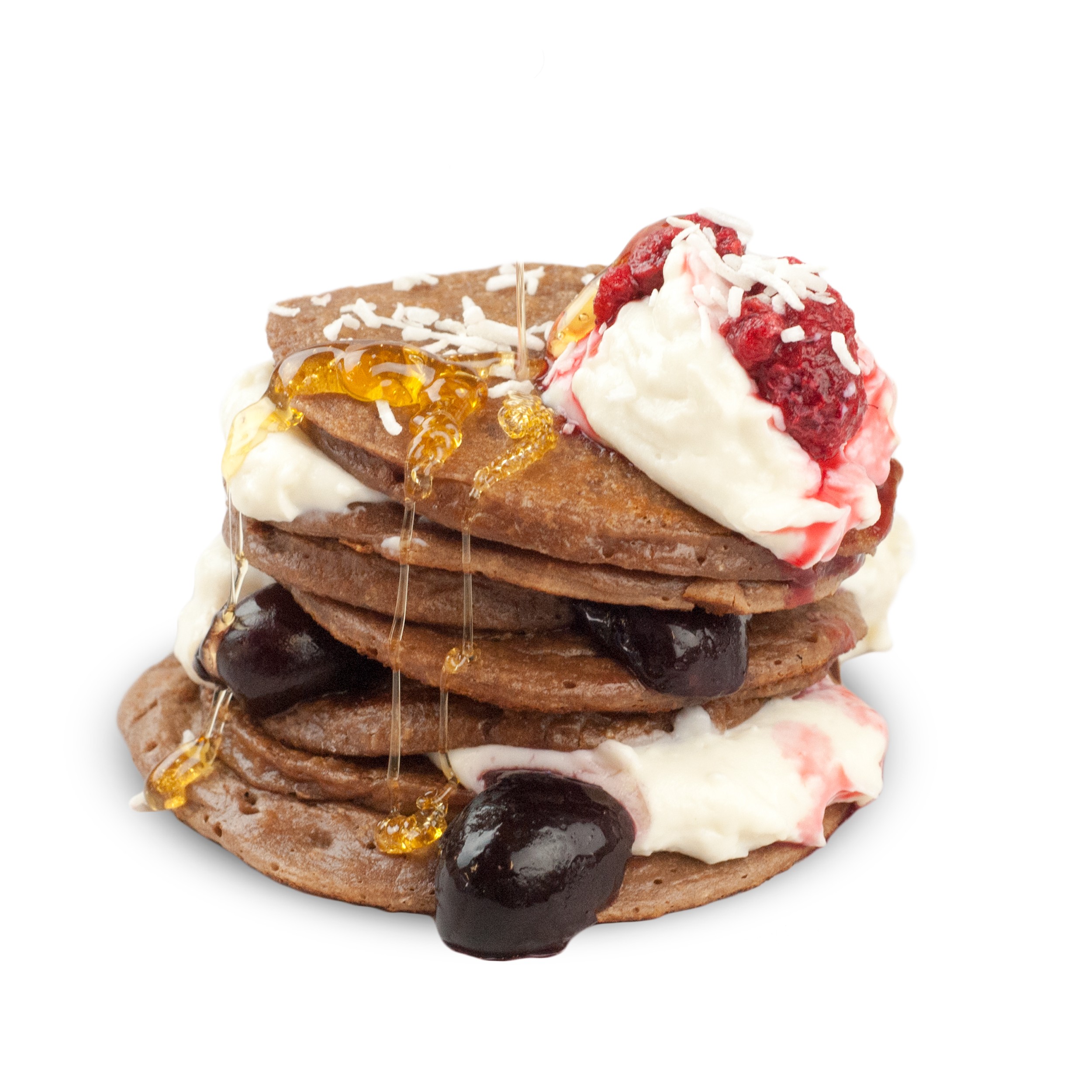 High Protein Black Forest Pancakes recipe from Bulk Nutrients