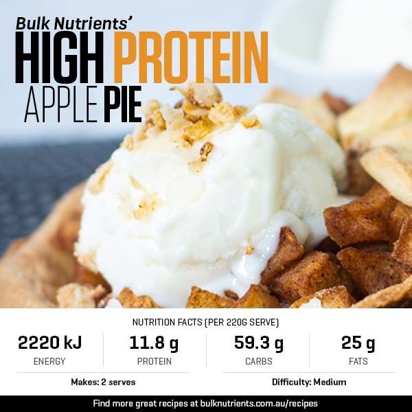12 Days of Christmas - High Protein Apple Pie recipe from Bulk Nutrients