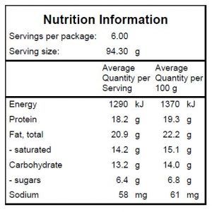Chocolate Honeycomb Protein Ice-cream Sandwich recipe nutritional information from Bulk Nutrients 