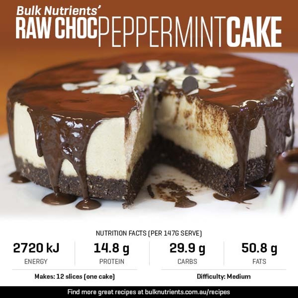 Clean Raw Choc Peppermint Cake | Bulk Nutrients Recipe