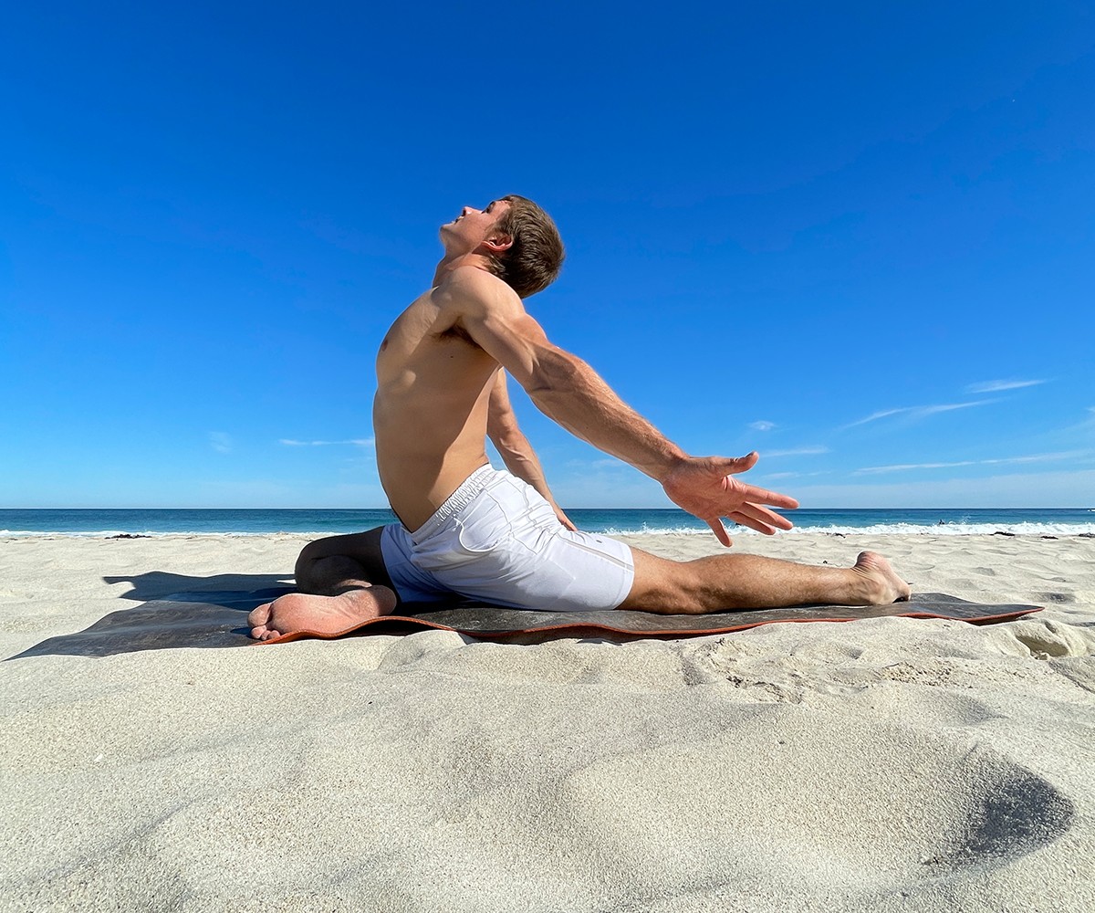 Bulk Nutrients Ambassador Lewy Finnegan doing Yoga