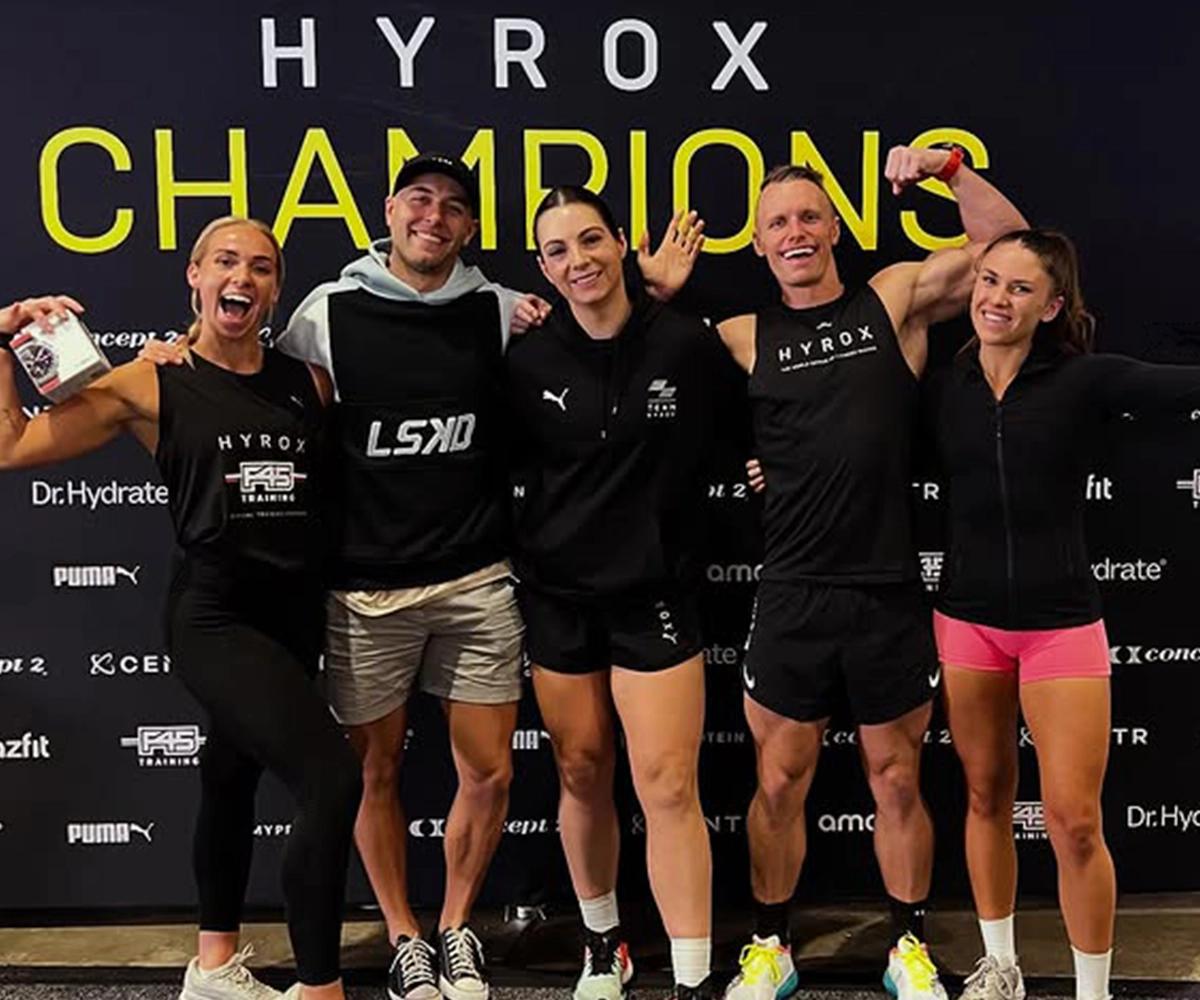 Bulk Nutrients Ambassador Ryan Hoffman with group at Hyrox