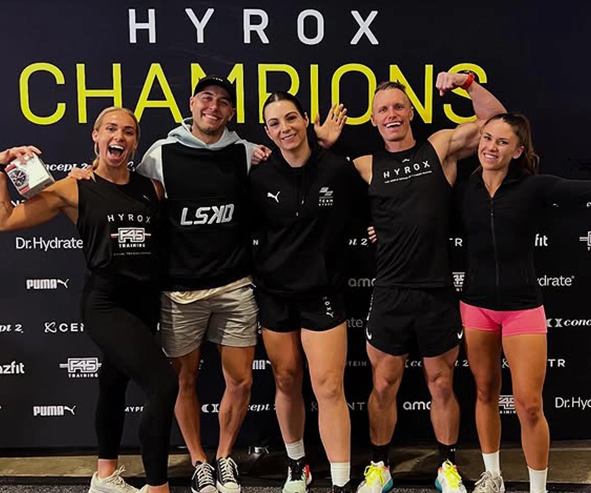 Bulk Nutrients Ambassador Ryan Hoffman with group at Hyrox