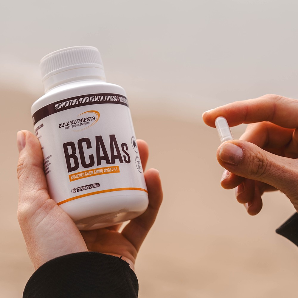 Bulk Nutrients' Branched Chain Amino Acid 2-1-1 Capsules can help with muscle growth and recovery