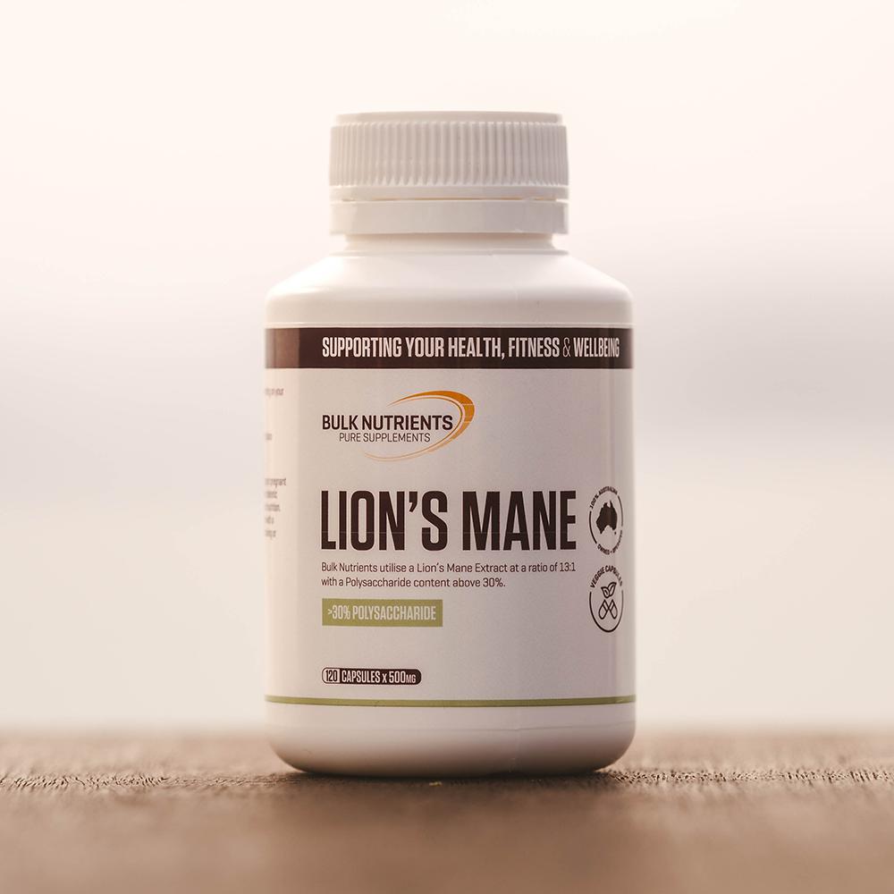 Bulk Nutrients' Lion's Mane Capsules - 13:1 Extract - 30% Polysaccharides.