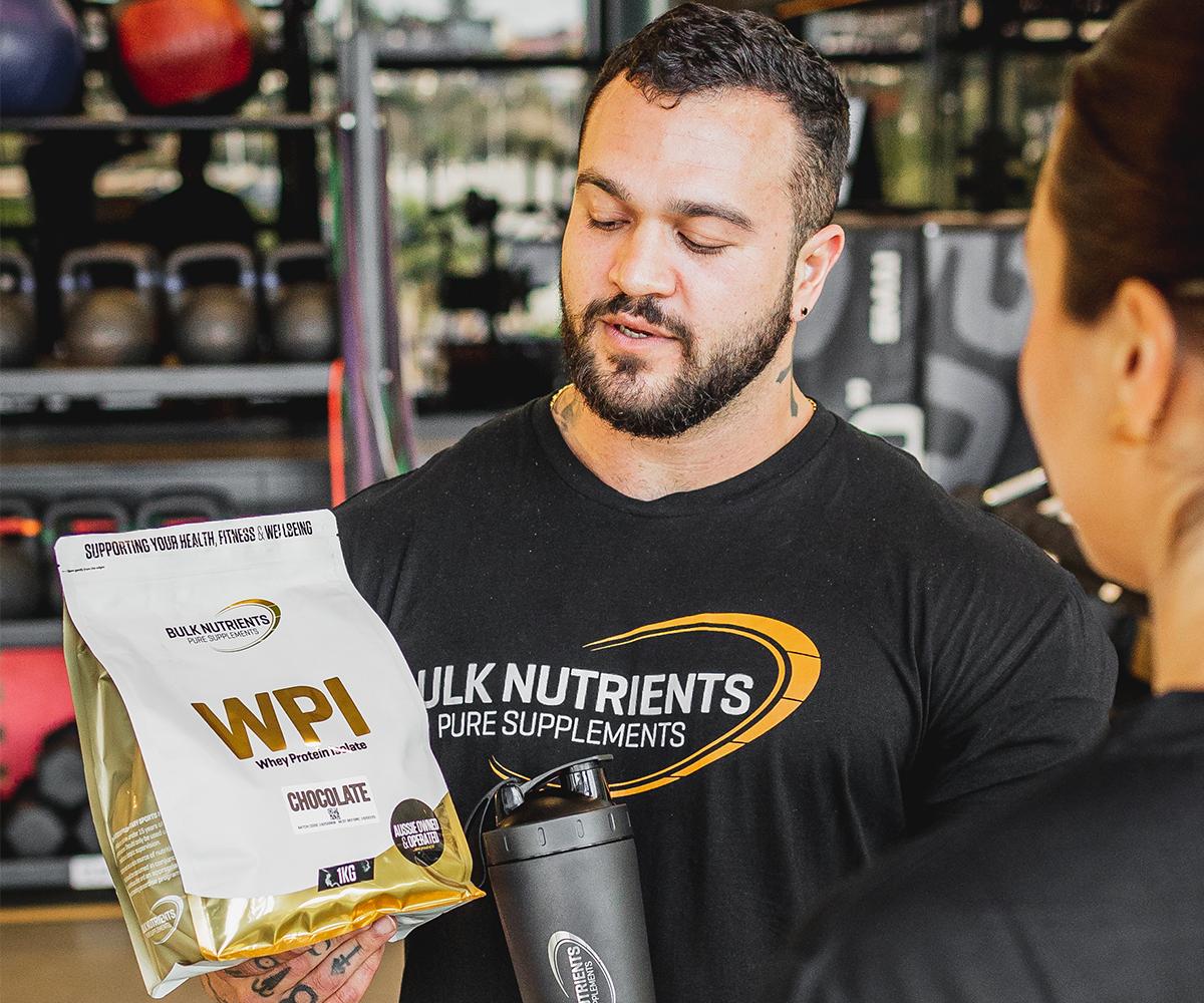 Bulk Nutrients Ambassador Louis Perkett with Whey Protein Isolate