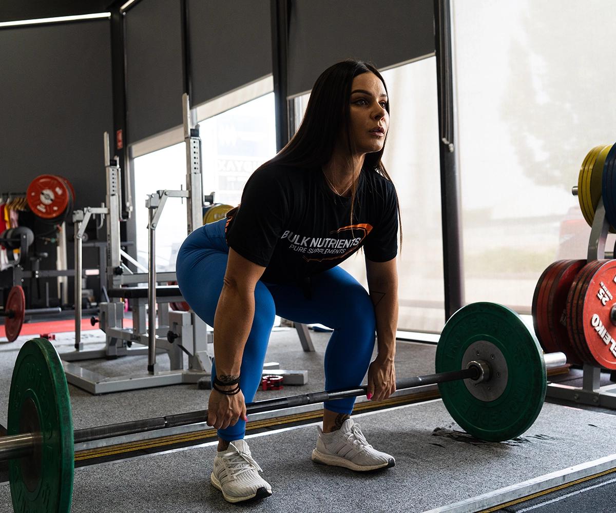 BN Ambassador Ellena Tsatsos lifting a bar