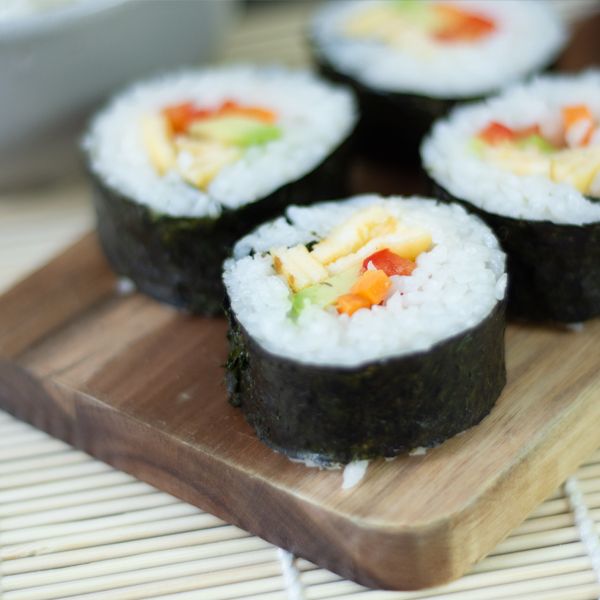 High Protein Vegetarian Egg Omelette Sushi recipe from Bulk Nutrients