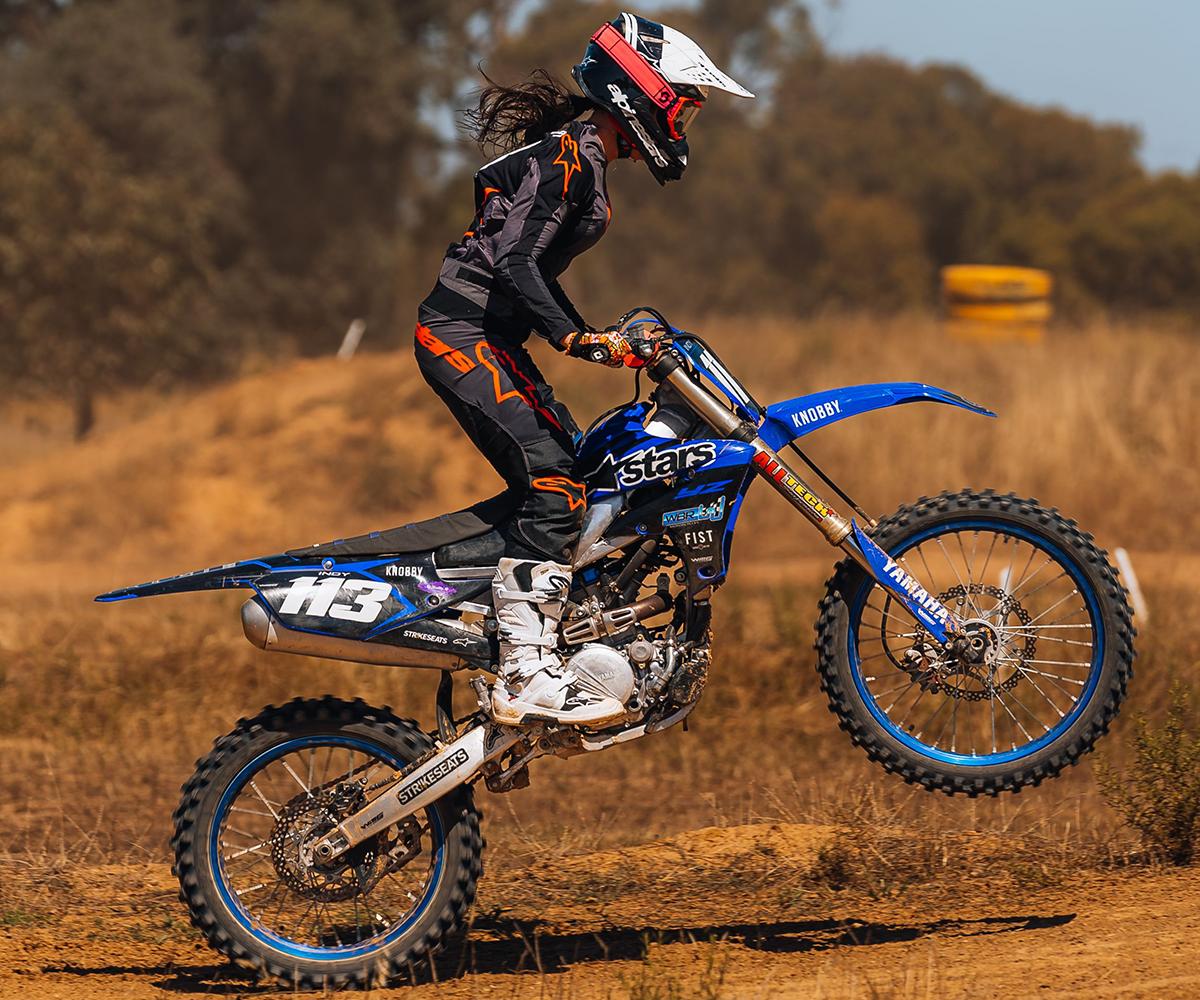 Bulk Nutrients Ambassador Indy Carmody pulling a wheelie