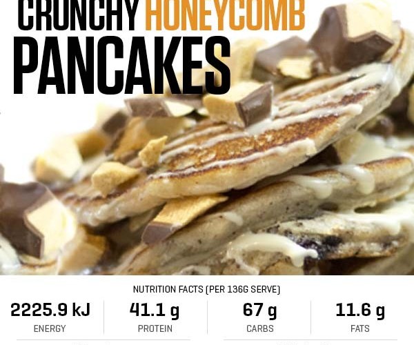 12 Days Of Christmas - Crunchy Honeycomb Pancakes recipe from Bulk Nutrients