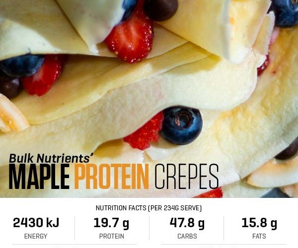 12 Days of Christmas - Maple Protein Crepes recipe from Bulk Nutrients