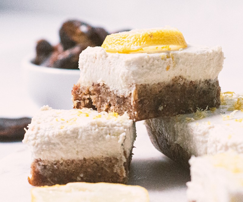 High protein 12 Days of Christmas Protein Lemon Slice recipe from Bulk Nutrients