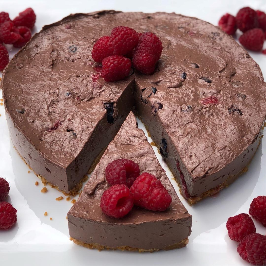 Choc Berry Protein Cheesecake