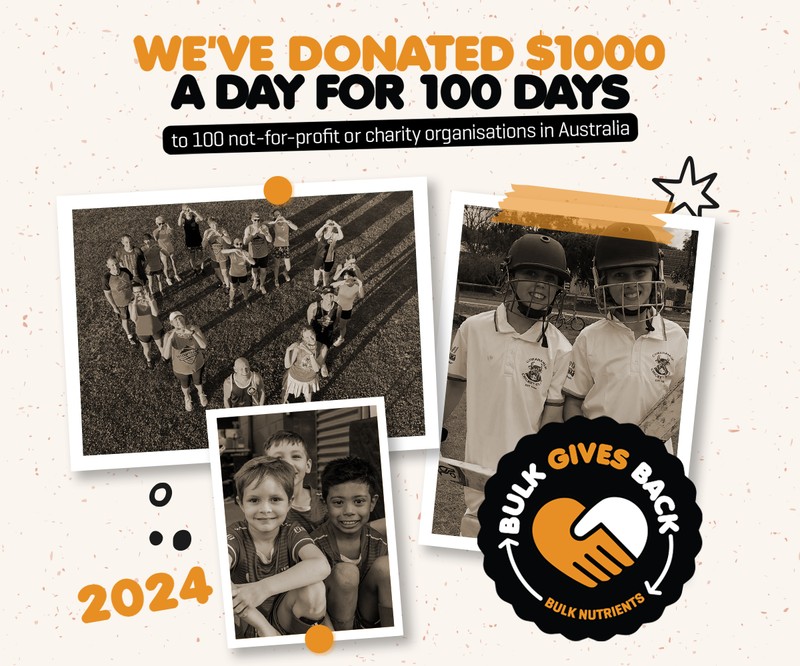 Bulk Nutrients’ Bulk Gives Back 2024 Grant Recipients