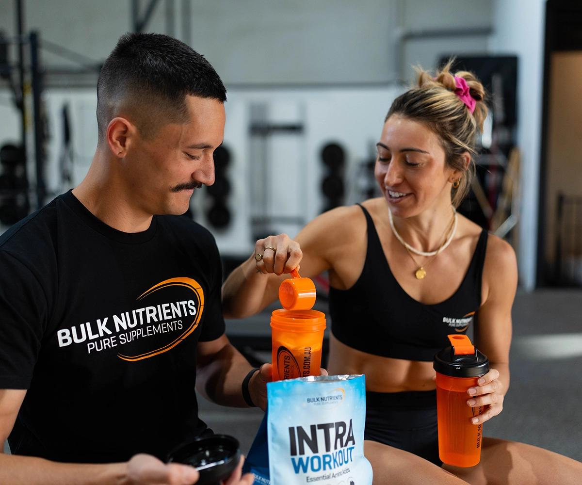 If your goal is to build muscle without dairy we suggest Intra Workout or Earth Protein once a day, first – ideally around training time, with Collagen used as a secondary protein later in the day, where it supports bones, joints, skin and hair.