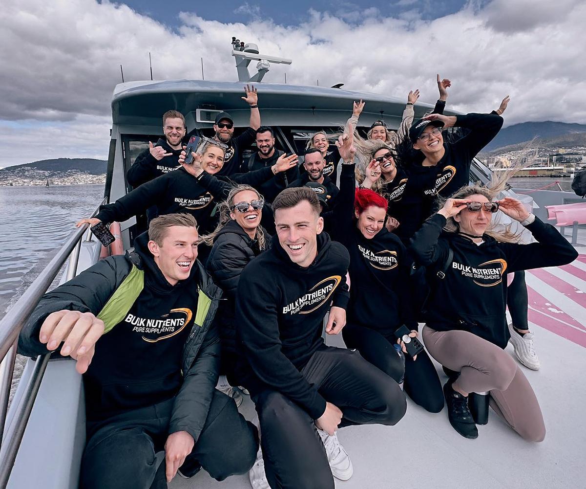 Bulk Nutrients Ambassadors on the boat to mona