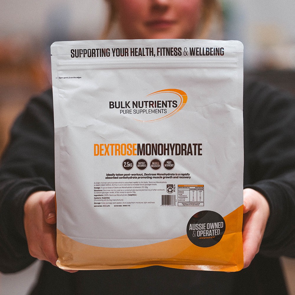 Bulk Nutrients' Dextrose Monohydrate is also excellent as a carbohydrate source mixed with Whey Protein Concentrate to make a bulking shake for between meal consumption.