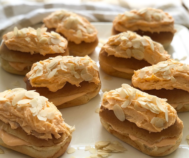 Mango Cheesecake Brioche Eclairs | Bulk Nutrients Recipes